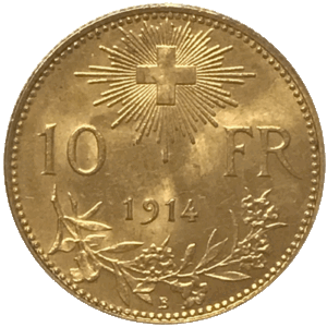 Vreneli 10 Francs 1914