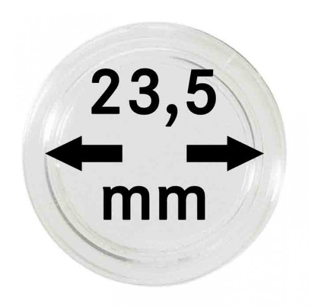 Capsules monnaies Ø intérieur 23,5 mm, paquet de 10