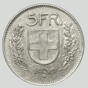CH-5.00 Francs -1939 (ss)