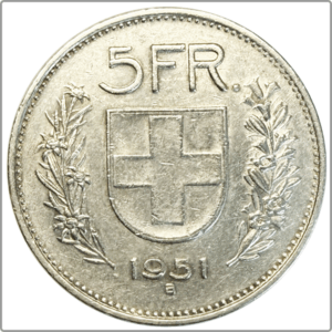 CH-5.00 Francs -1951 (ss)