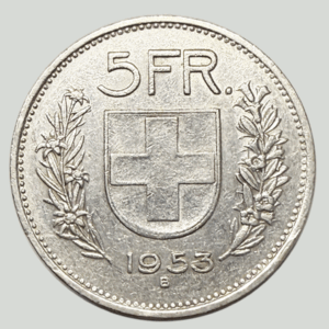CH-5.00 Francs -1953 (ss)