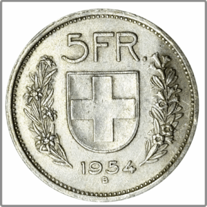 CH-5.00 Francs -1954 (ss)