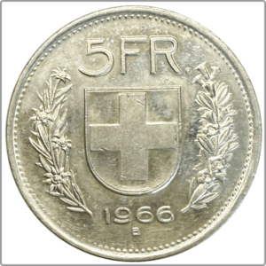 CH-5.00 Francs -1966 (ss)