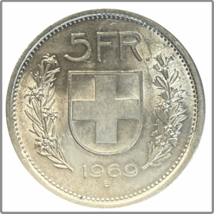 CH-5.00 Francs -1969 (sup)