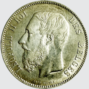 Belgique - 5 Francs Léopold II 1874